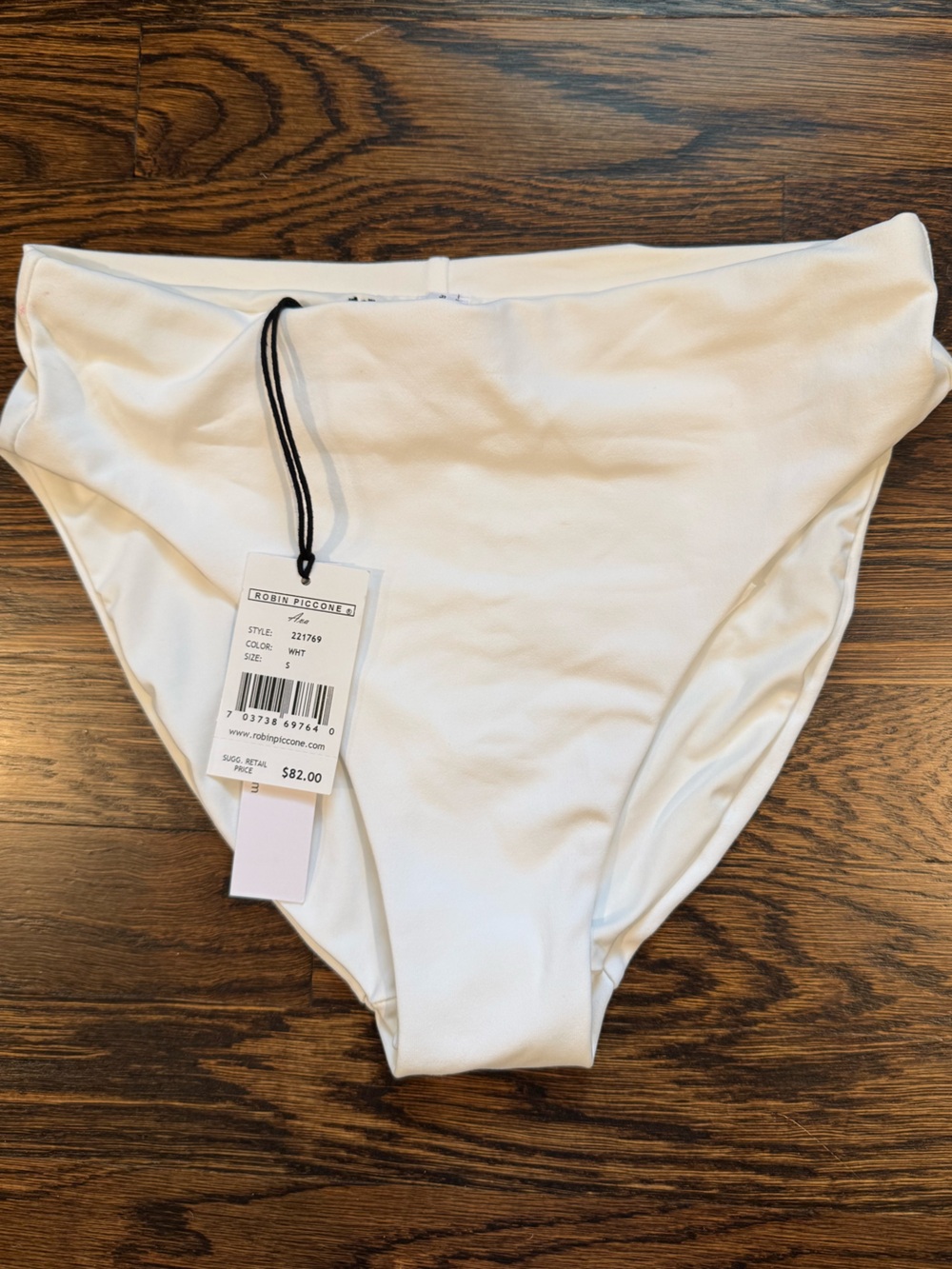 Robin Piccone Ava White Bikini Bottom NWT